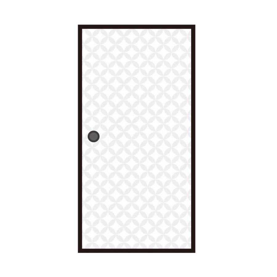 書　色紙　雨降りて地固まる　表装済み アサヒペン ふすま紙 透かし風もよう 七宝破線 Sukashi_03F 水で