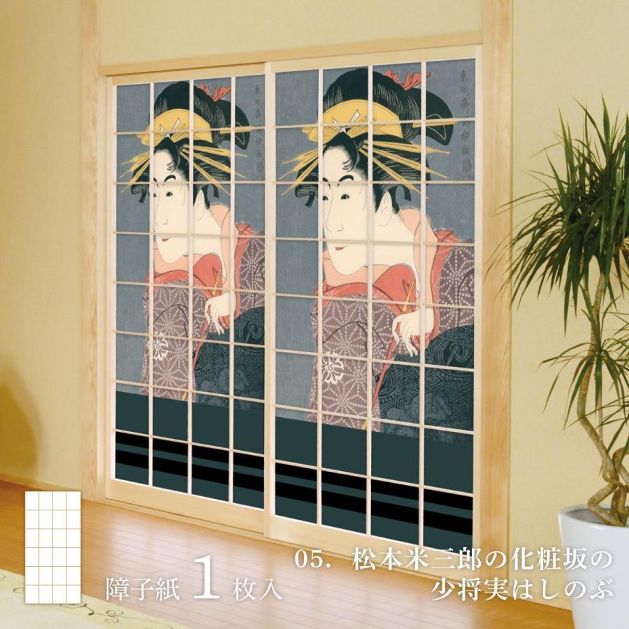 アサヒペン 浮世絵 障子紙 東洲斎写楽 松本米三郎の化粧坂の少将実は