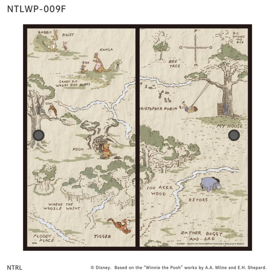 アサヒペン くまのプーさん ディズニーキャラクター ふすま紙 地図
