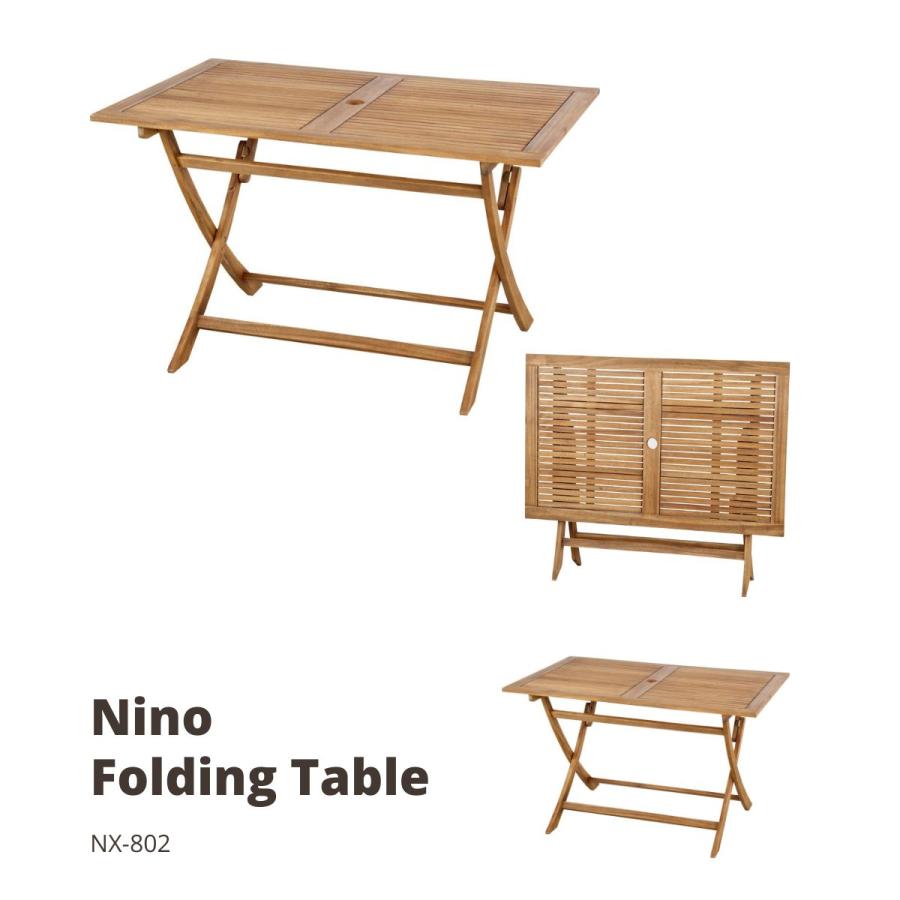 東谷 ニノ 折りたたみテーブル ライトブラウン NX-802 イス