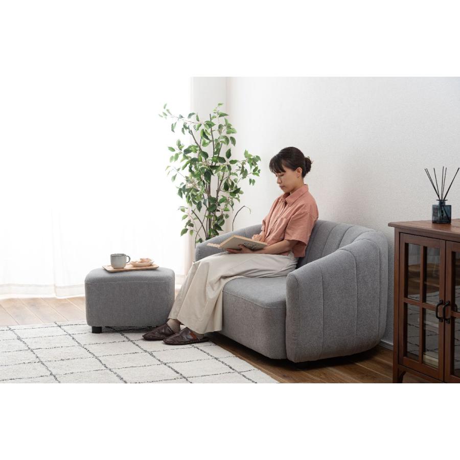 東谷 ソファ＆オットマン グレー ホワイト SS-131GY SS-131WH 2人掛け