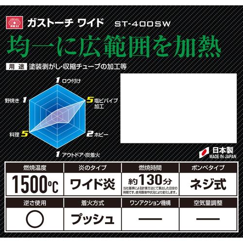 SK11 ガストーチ ワイド ST400SWボンベツキ 藤原産業｜asahipenstore｜11