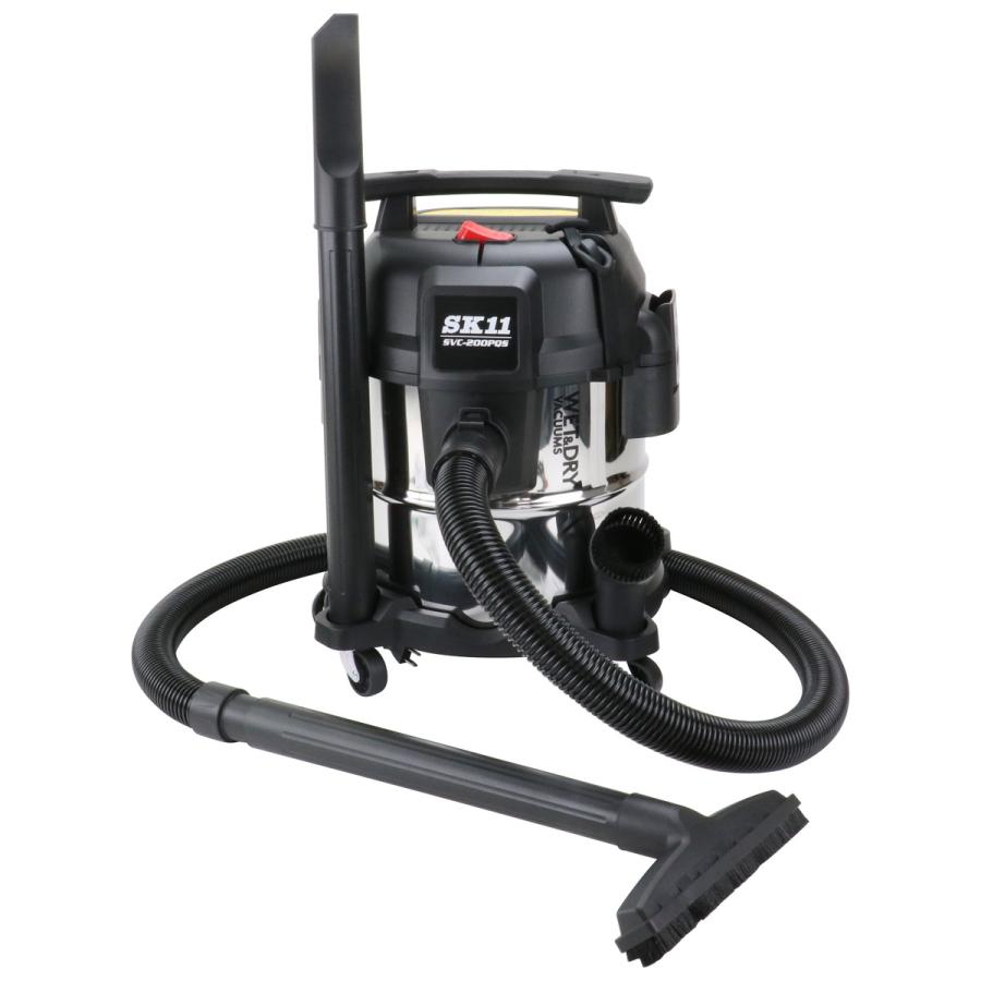 SK11 藤原産業 乾湿両用掃除機ステン 静音 SVC-200PQS 爆買