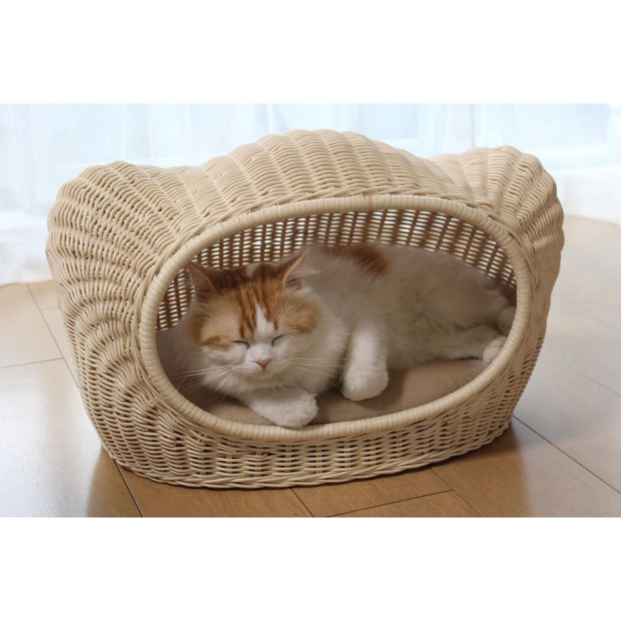 ペット用ハウス ラタンキティハウス ナチュラル 猫用 推奨体重〜7kg