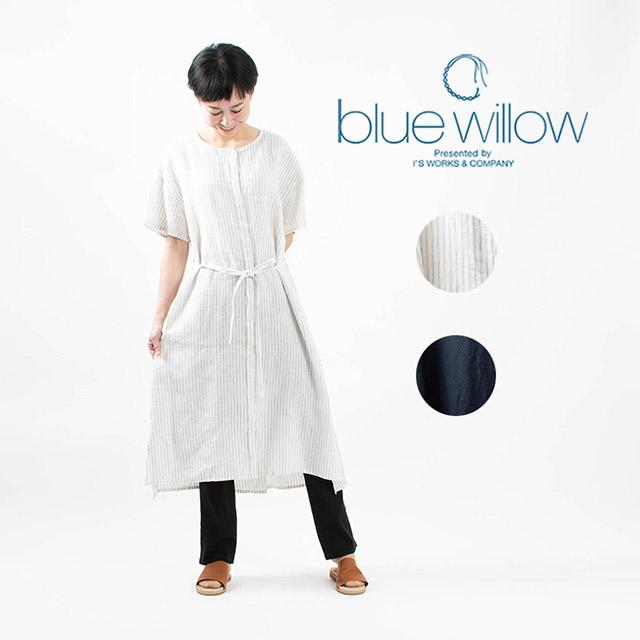 Blue Willow リネン比翼開きワンピース 0up ナチュラルファッション ナチュラル服 40代 50代 大人コーデ 大人コーデ カジュアル シンプル 0up First Yahoo 店 通販 Yahoo ショッピング