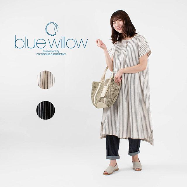 Blue Willow コットンリネンストライプワンピース 0up ナチュラルファッション ナチュラル服 40代 50代 大人コーデ 大人かわいい カジュアル 0up First Yahoo 店 通販 Yahoo ショッピング