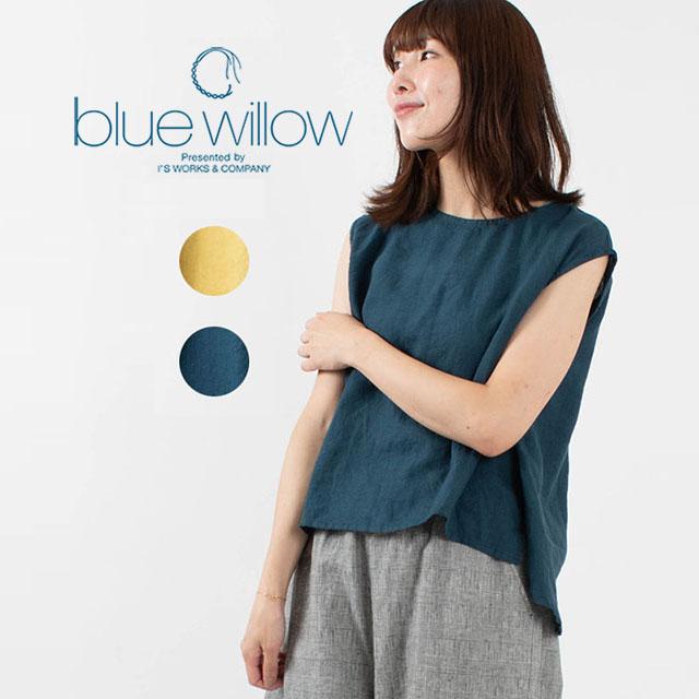 Blue Willow リネン フレンチスリーブブラウス 0us ナチュラルファッション ナチュラル服 40代 50代 大人コーデ 大人かわいい 0us First Yahoo 店 通販 Yahoo ショッピング