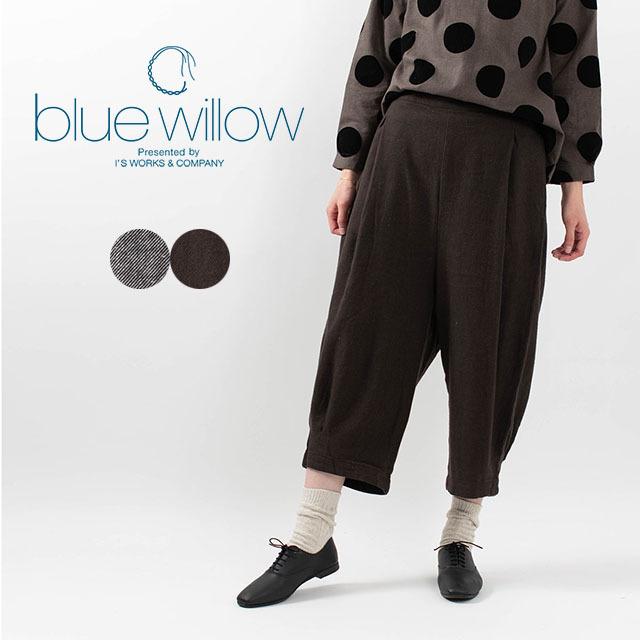 Blue Willow コットンリネンツイル起毛裾タックパンツ 0ws ナチュラル服 40代 50代 大人コーデ 大人かわいい カジュアル シンプル ベーシック 0ws First Yahoo 店 通販 Yahoo ショッピング