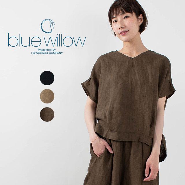 Blue Willow ブルーウィローリネンタックブラウス 021up ナチュラルファッション ナチュラル服 40代 50代 大人コーデ カジュアル シンプル 021up First Yahoo 店 通販 Yahoo ショッピング
