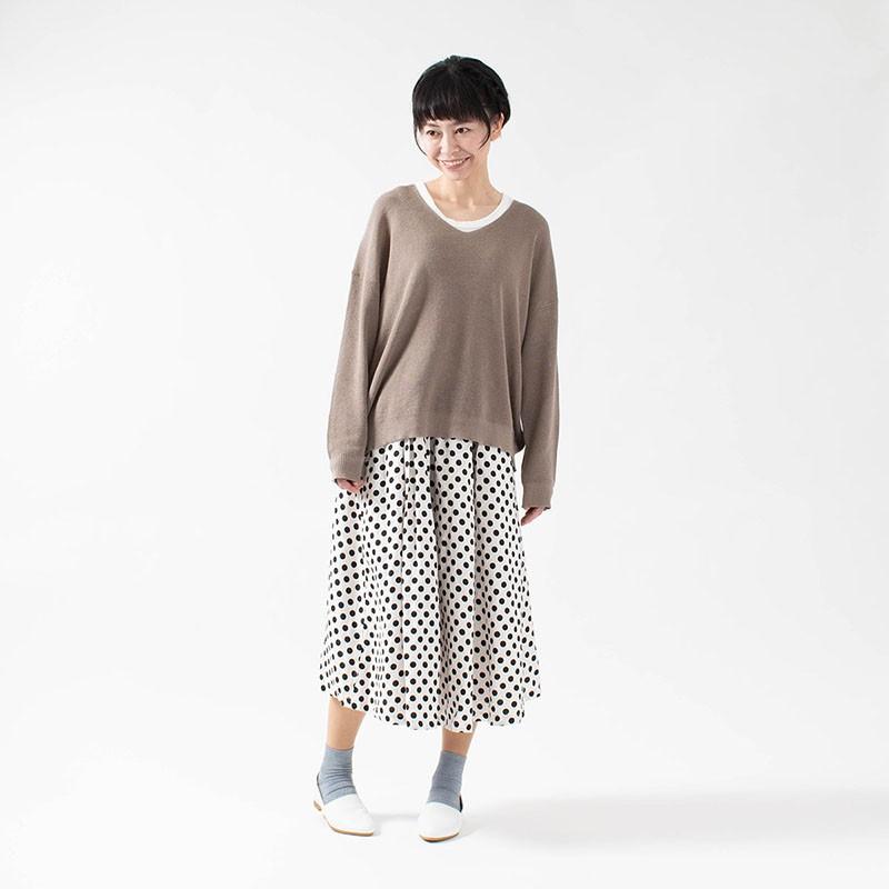 Ichi ドットスカート ナチュラルファッション ナチュラル服 30代 40代 50代 大人コーデ カジュアル シンプル ベーシック 水玉 First Yahoo 店 通販 Yahoo ショッピング