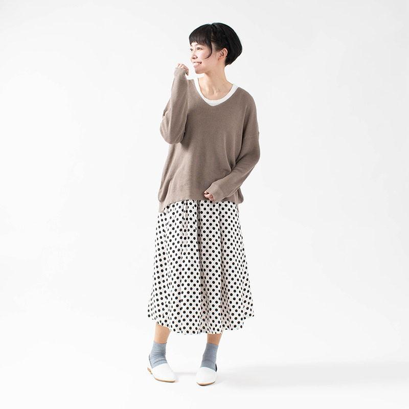 Ichi ドットスカート ナチュラルファッション ナチュラル服 30代 40代 50代 大人コーデ カジュアル シンプル ベーシック 水玉 First Yahoo 店 通販 Yahoo ショッピング