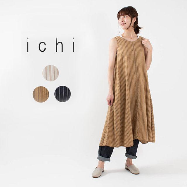 Ichi イチ ランダムストライプ ノースリーブワンピース 0324 ナチュラルファッション ナチュラル服 大人コーデ 大人かわいい 0324 First Yahoo 店 通販 Yahoo ショッピング