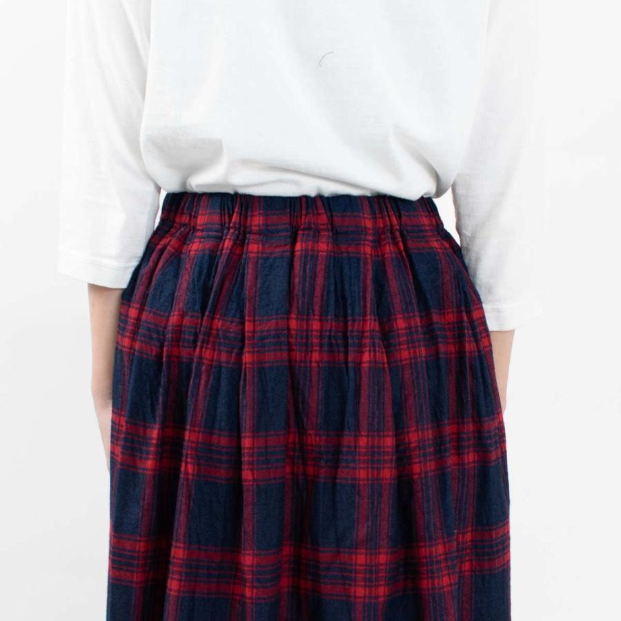 ichi イチ インディゴツイルチェックスカート 220713 秋 冬 ナチュラル