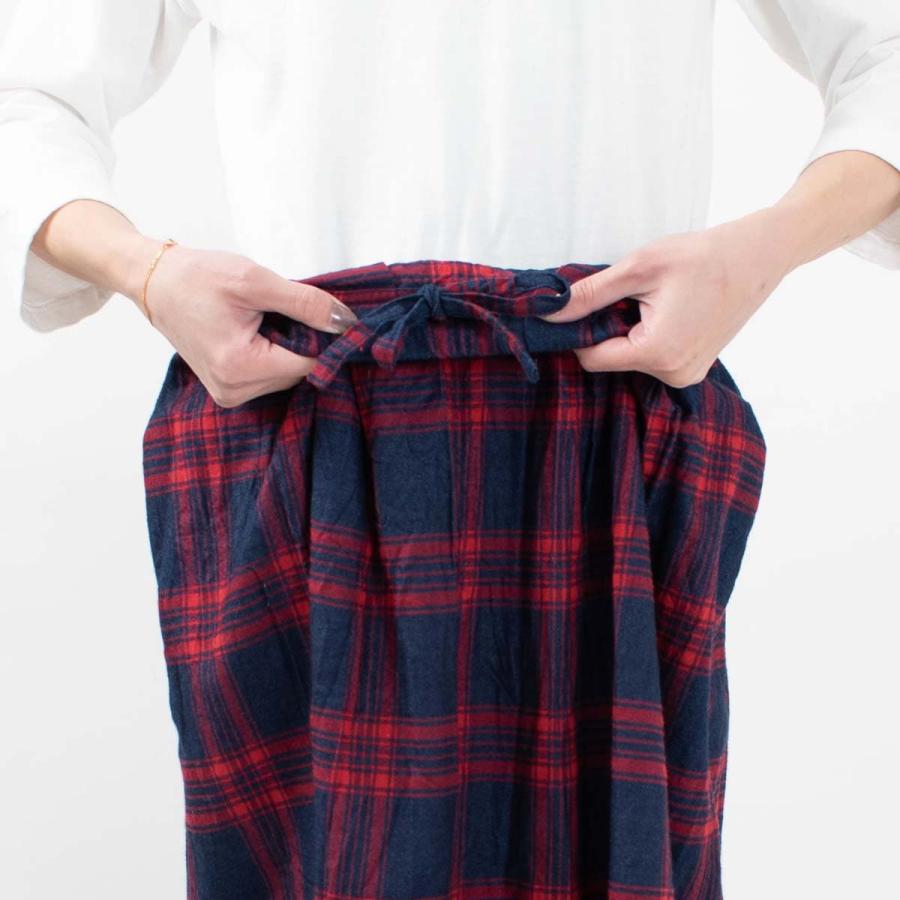 ichi イチ インディゴツイルチェックスカート 220713 秋 冬 ナチュラル