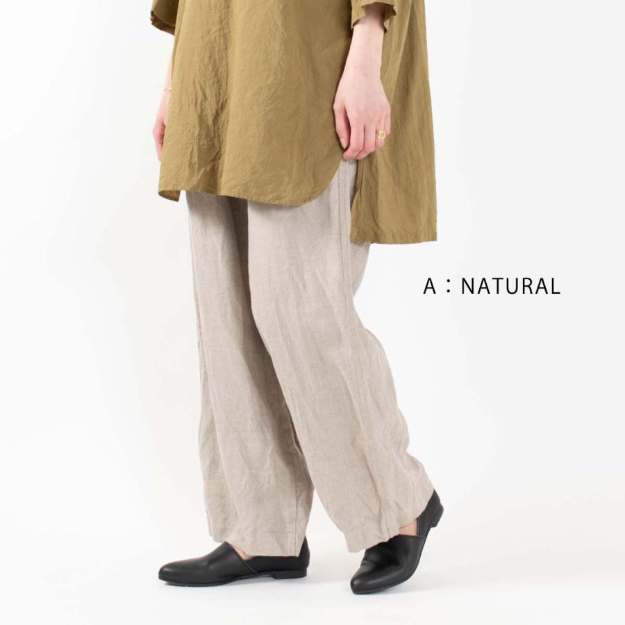 ichi イチ リネンワイドパンツ 221111 春 夏 麻 リネン ナチュラル