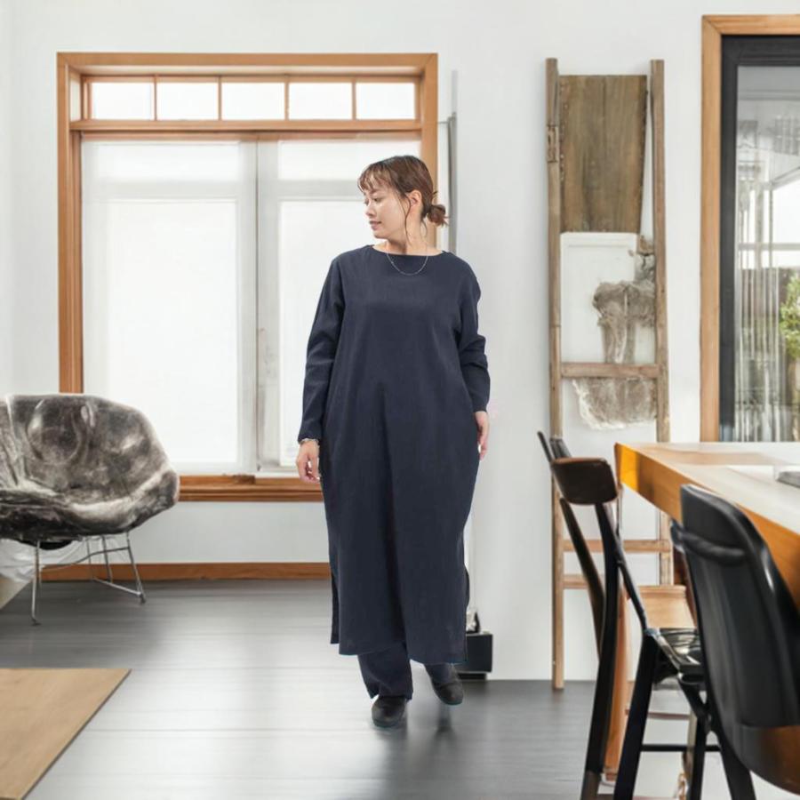 BIWACOTTON ビワコットン Oni-ワンピース/ボートネック
