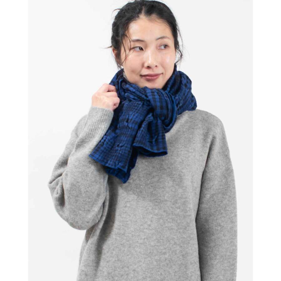 prit（プリット） ウールコットンチェックストール P00640レディース