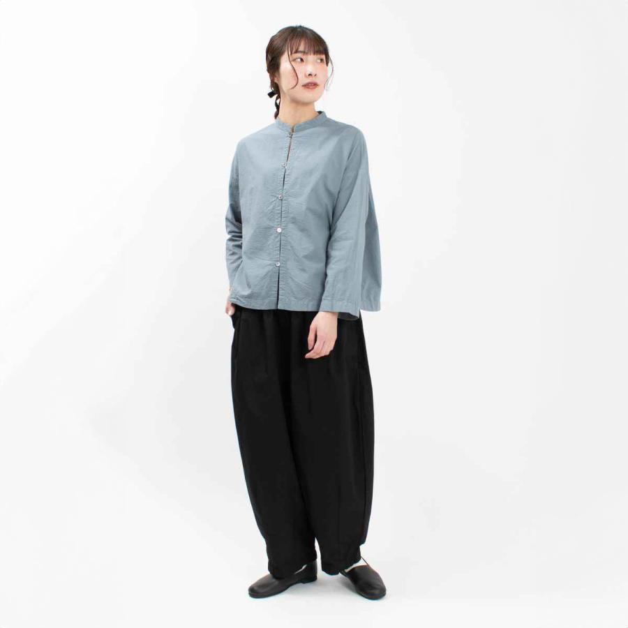 prit プリット 60/1オーガニックコットンサッカースタンドカラーシャツジャケット P81442  ナチュラル デイリー 服  カジュアル シンプル｜asahiya-group-first｜05