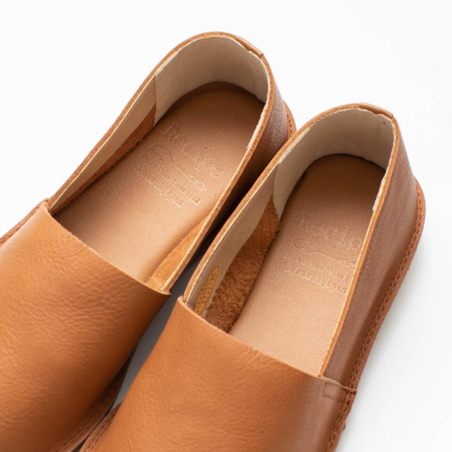 Recipe レシピ レザー オープントゥスリッポン RP-255 レザーシューズ