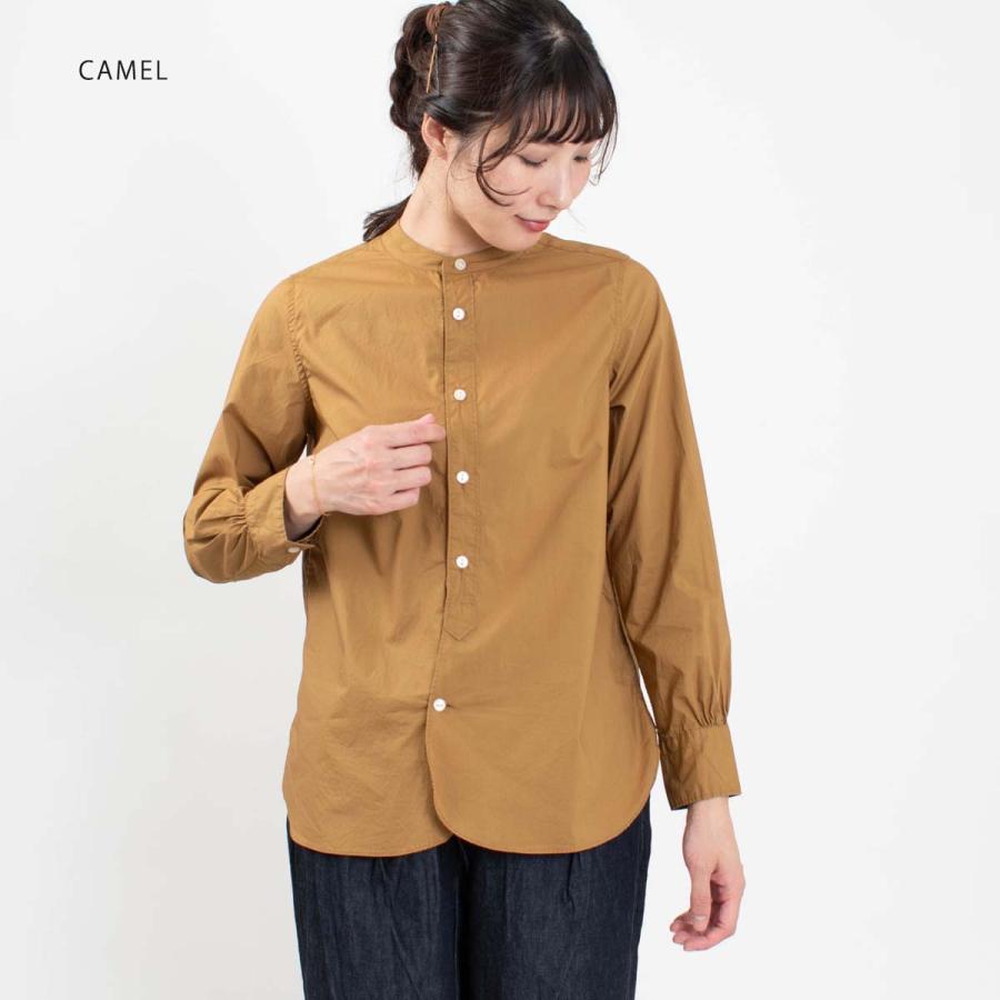 SO エスオー ラウンドヘムスタンド衿長袖シャツ SB-0501 春 夏 秋 冬