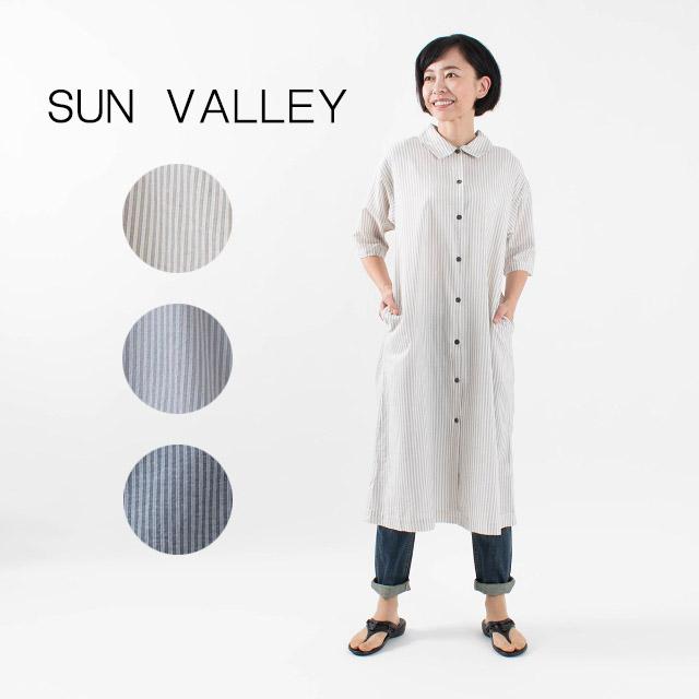 Sun Valley サンバレー 綿麻ストライプワンピース Sk ナチュラルファッション ナチュラル服 40代 50代 カジュアル Sunvalley Sun Valley Sk First Yahoo 店 通販 Yahoo ショッピング