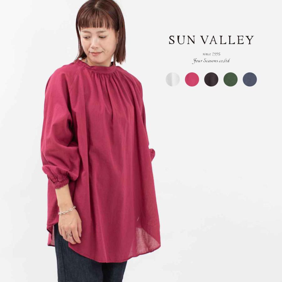 SUN VALLEY サンバレー 日本製品染ボイル2WAYブラウス SK6002247