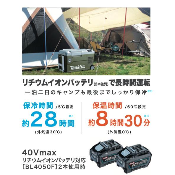 マキタ 40Vmax 充電式保冷温庫 CW001GZ 青 本体のみ ※ バッテリ・充電器別売｜asahiya-himeji｜04