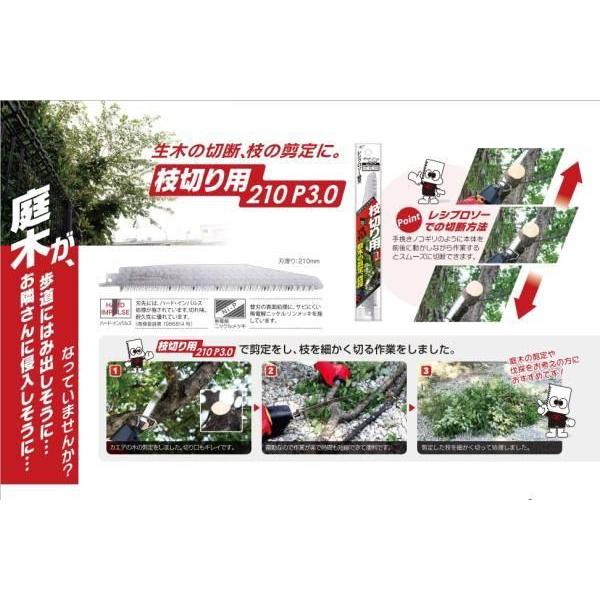 ゼットソー レシプロ 枝切り用 210 替刃 3枚セット(1枚入×3パック