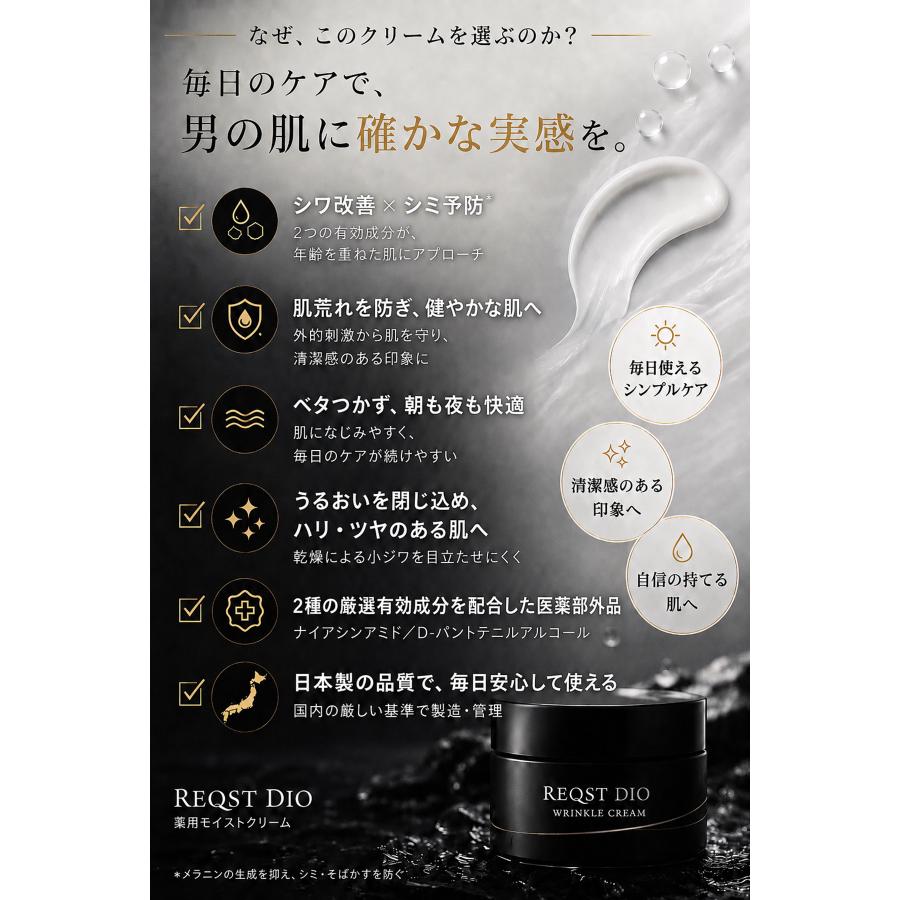 REQST DIO モイスト クリーム メンズ シワ改善・シミ予防・肌荒れ予防 医薬部外品 |  | 08