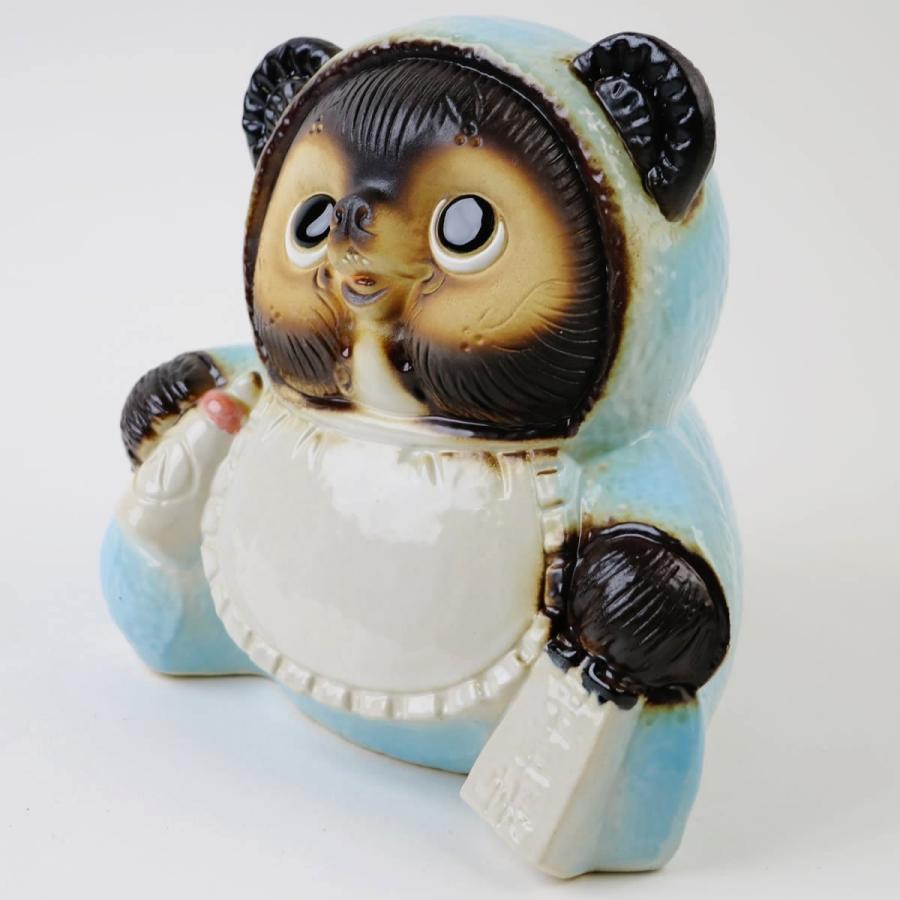 出産祝い 信楽焼 赤ちゃんタヌキ ブルー ベビー お土産 幸福 狸 たぬき