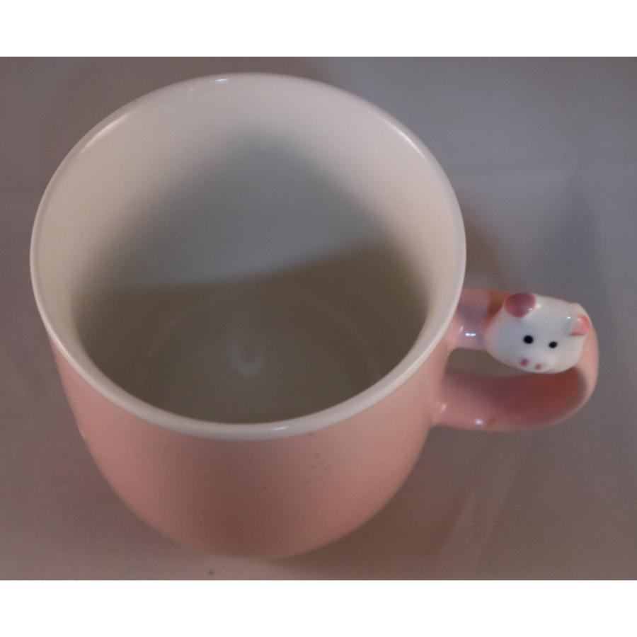 マグカップ かわいい ブタ柄の陶器カップ ブタ ぶた 子供 キッズ 国産