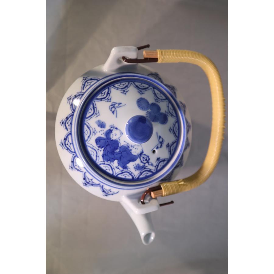 唐子 6号 どびん 土瓶 有田焼 お茶入れ かわいい 和食器 飲食店 ブルー