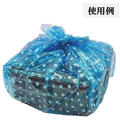 福助工業 水玉 風呂敷 70角 ブルー 1袋 10枚入 ポリ風呂敷 ふろしき