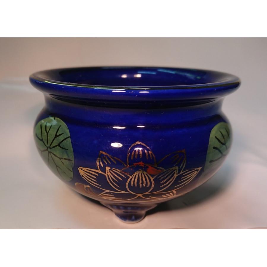 在庫処分品 3.5香炉 紺 香炉灰 灰入れ 線香立て 小物入れ 大特価 処分