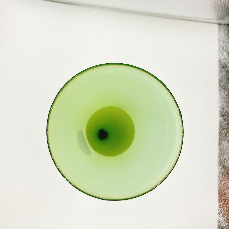 花瓶 かわいい レトロ レア 昭和レトロ ルリ グリーン 無地