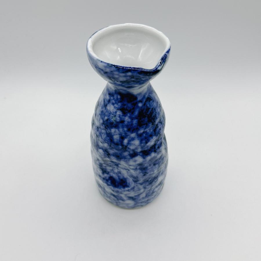 徳利 2合 とっくり 昭和レトロ 在庫限り 懐かしい ブルー 草 綺麗 花