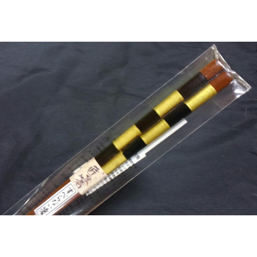 お箸 金短冊 黒 23cm 市松 匠の箸 日本製 天然木 国産 ブラック すべら