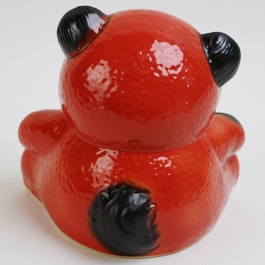 信楽焼 赤ちゃんタヌキ ベビー 出産祝い レッド お土産 幸福 狸 たぬき