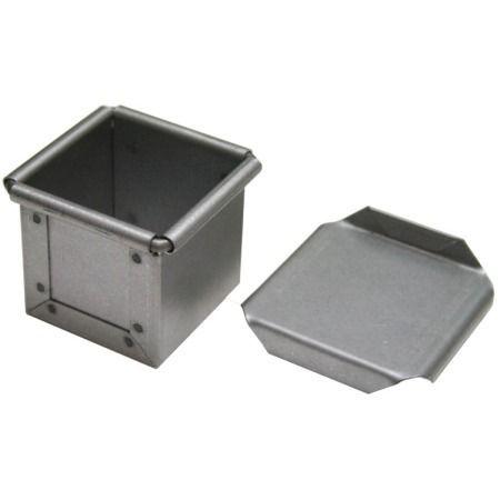 ミニ食パン型 5連結2個セット 蓋付 ミニキューブ型 中古品　内径7cm ミニ食パン型 5連結2個セット 蓋付 ミニキューブ型 中古品 内径