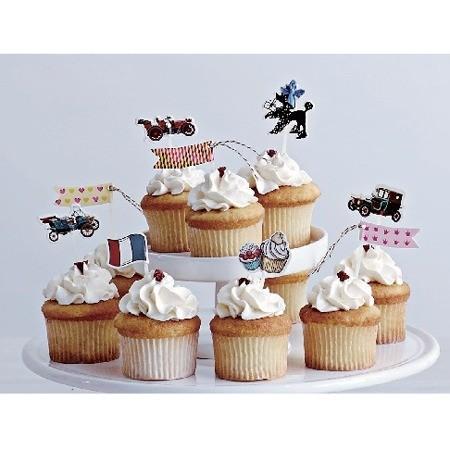 カップケーキに！トッパー（フラッグ 4種各3本入） 爆買 : かっぱ橋