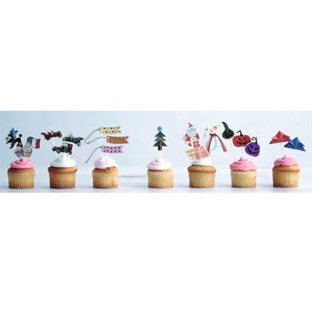 カップケーキに！トッパー（フラッグ 4種各3本入） 爆買 : かっぱ橋