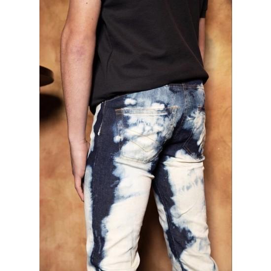 オリジナルJOHN Tears of swan × Original John BLEACHED SKINNY PANTS BLUE_1