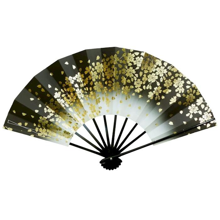 舞扇子 赤 黒 紫 桜吹雪 桜 日本製 舞踊 扇子 舞扇 踊り （松1305-06