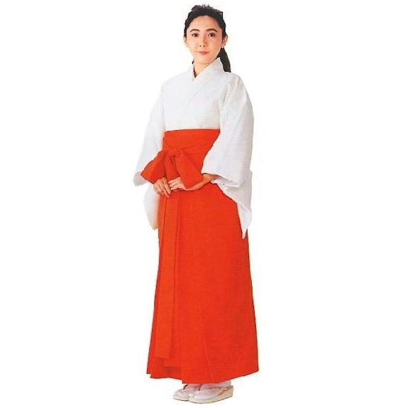 袴 巫女 衣裳 仕立上り （s式854） 巫女用 神社 神官 衣装 女性用