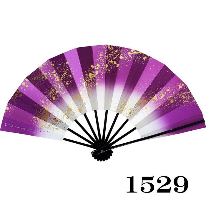 舞扇子 流水 紫 黒塗り 日本製 日本舞踊 （g愛1529） 安い 舞扇 踊り