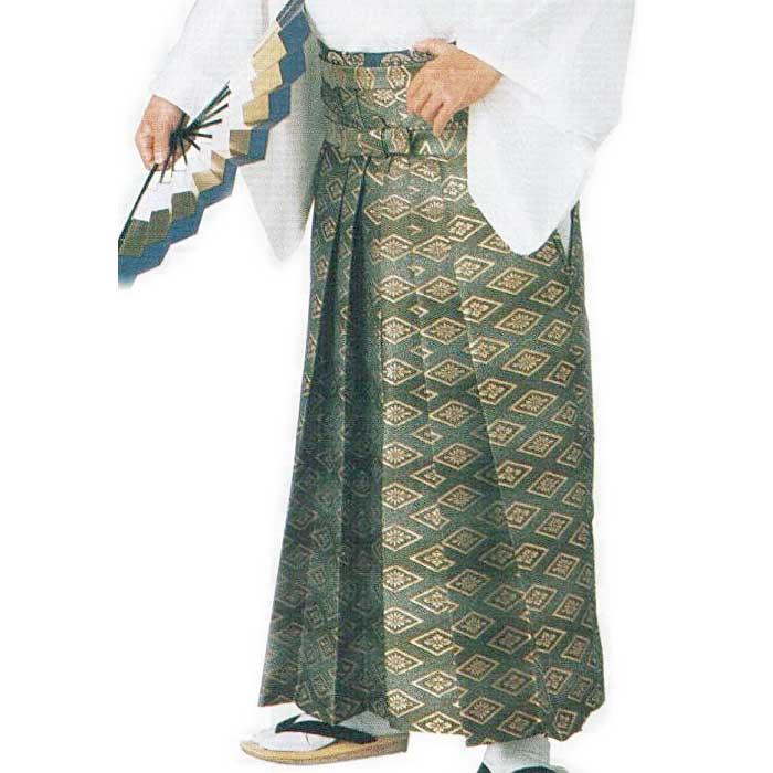 袴 金襴 菱柄 大 2尺3寸 88cm 金蘭袴 （s踊8633） 馬乗り仕立て 踊り袴
