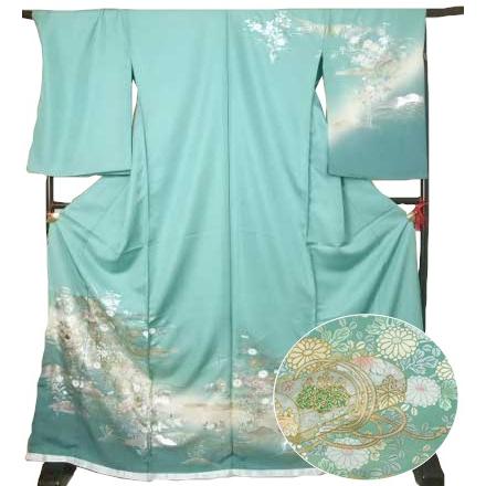 仮絵羽 訪問着 文箱 秋草 着物 蔵出し きもの ほうもんぎ 和装 送料