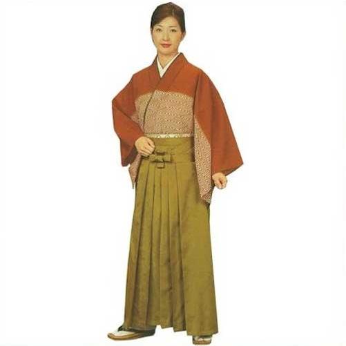 無地 袴 染 特選 芥子 （f3） 無地袴 染無地袴 はかま 舞台 衣装