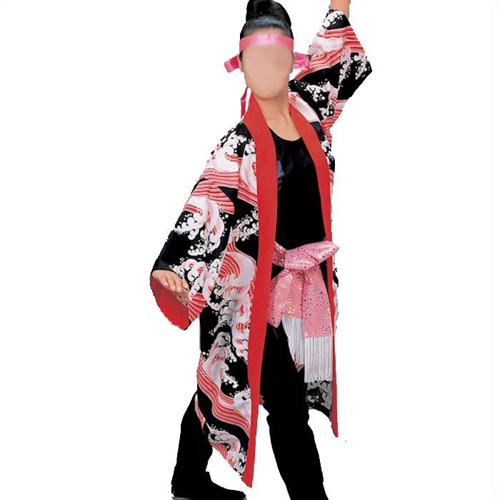 法被 ロング 長半纏 お取り寄せ商品 はっぴ メンズ よさこい K3 衣装 ハッピ 袢纏 祭り 長い レディース 風神雷神 大人 まつり 祭