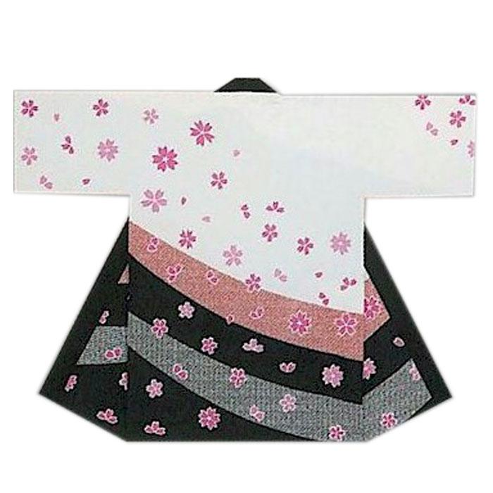 法被 ロング 長半纏 長い 白 桜 はっぴ ハッピ メンズ レディース （s